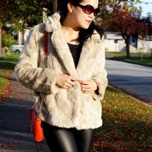 Faux fur coat
